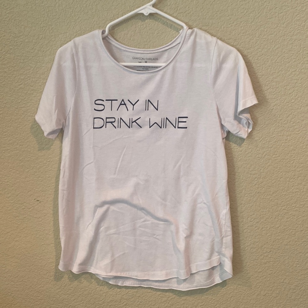 White graphic tee
